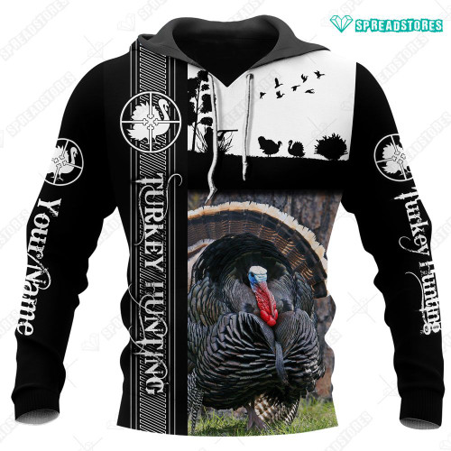 Spread stores  Turkey Hunting2 Name 2802 Hoodie Over Print Plus Size
