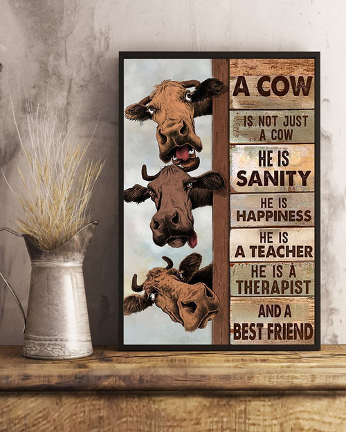 Gossvibe - Dairy Cattle Cow canvas wall art - Cow Is Not A Cow -  Poster, Canvas Print Decor Gift Custom Name Cow Husband and Wife and Date A14072020