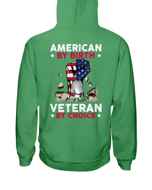 American By Birth Veteran By Choice Veteran Hoodie, Veteran Sweatshirts - spreadstores