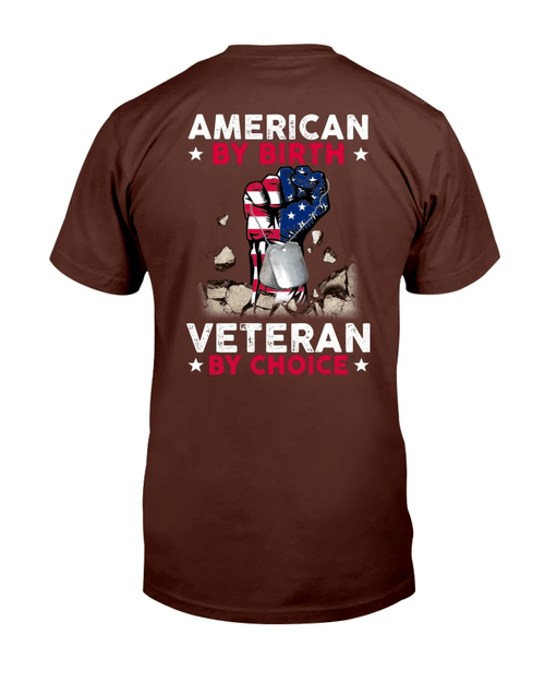 American By Birth Veteran By Choice T-Shirt - spreadstores