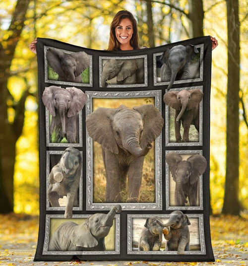 3D Elephant, Elephant Fleece Blanket - spreadstores