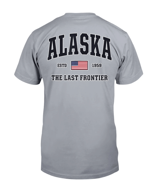 Alaska T-Shirt, Patriotic American Flag Veteran Gifts T-Shirt - spreadstores
