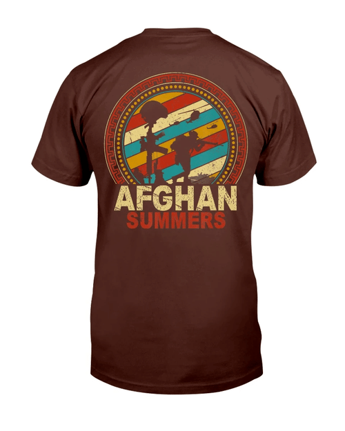 Afghan Summers Veteran Vintage Afghanistan Veterans Gifts T-Shirt - spreadstores