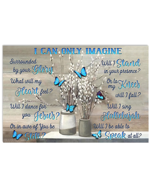 Blue Butterfly What Will My Heart Feel Poster - spreadstores