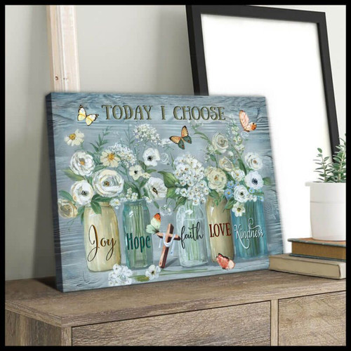 Butterfly Canvas Wall Art - Motivational Quotes Canvas - Butterfly Today I Choose Joy 2 Canvas - spreadstores