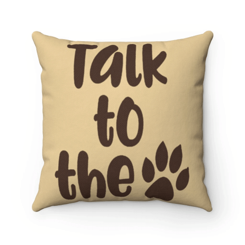 Basset Hound Dog Pillow, Gift For Dog Lovers, Talk To The Basset Hound Paw Pillow - spreadstores