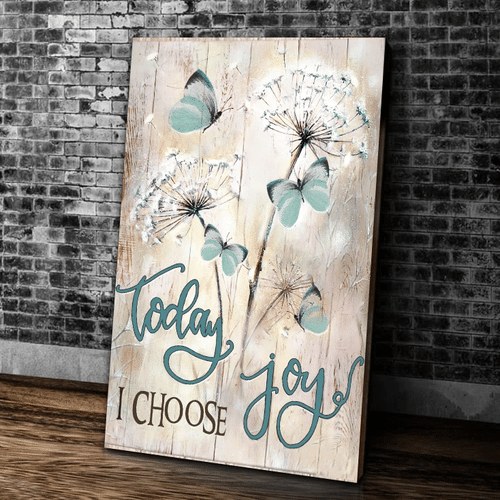 Butterfly Canvas Wall Art - Motivational Quotes Canvas - Butterfly Canvas Choose Joy Wall Art Decor - spreadstores