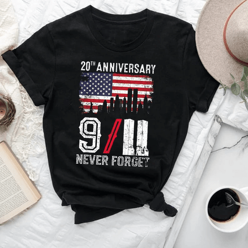 American Patriots Shirt, 11th Of September Shirt, Patriot Day Never Forget 20 Years Unisex T-Shirt - spreadstores