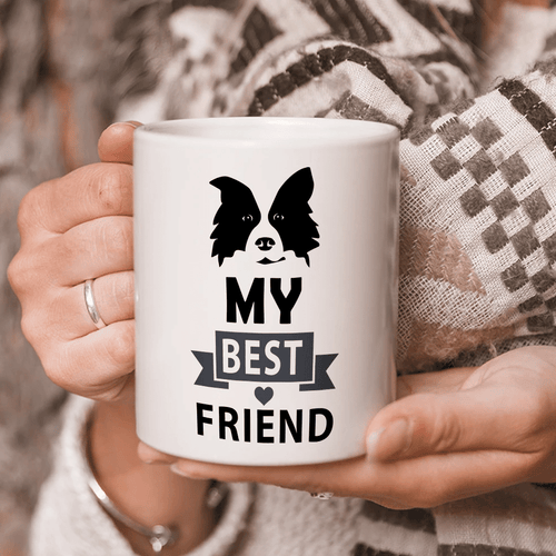 Border Collie Dog Mug, Gift For Dog Lovers, Love Pet Gifts, Border Collie Is My Best Friend Mug - spreadstores
