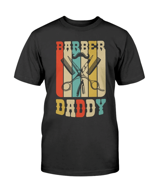 Barber Shirt, Best Gift For Father's Day, Shirt For Dad, Barber Daddy Vintage Retro T-Shirt - spreadstores