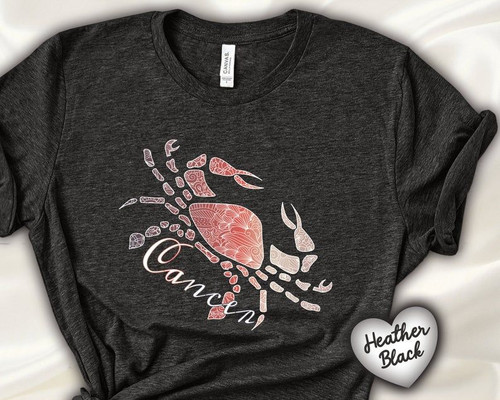 Cancer T-Shirt, Cancer Birth Sign, Zodiac Cancer Zodiac Birthday Shirt, Birthday Gift V3 Unisex T-Shirt - spreadstores