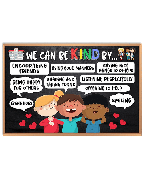 Classroom Canvas - We Can Be Kind By Matte Canvas - spreadstores