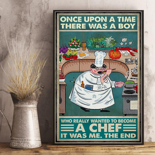 Chef Once Upon A Time There Was A Boy Matte Canvas - spreadstores