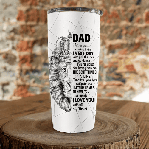 Dad Tumblers, Fathers Day Tumbler, Thank You For Being There Every Day, Gift For Daddy Skinny Tumbler - spreadstores