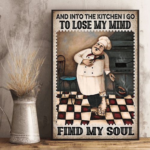 Chef Cooking I Go To Lose My Mind Find My Soul Vertical Matte Canvas - spreadstores