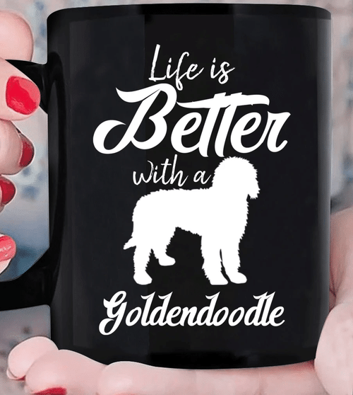 Dog Mugs, Goldendoodle Dog Mugs, Gifts For Dog Lover, Life Is Better With A Doodle Funny Dog Mug - Spreadstores