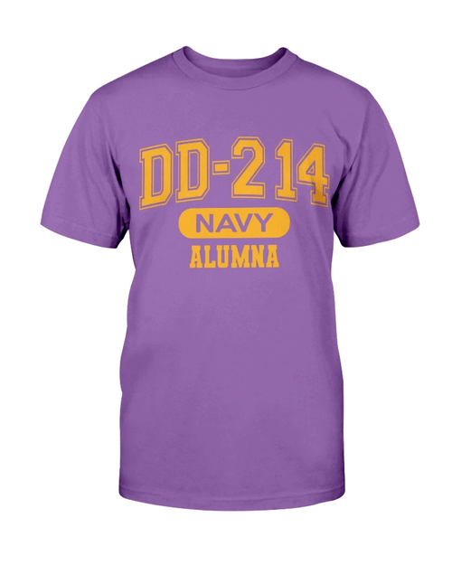 Female Veteran Shirt DD-214 US Navy Alumna, Gift For Navy Veterans T-Shirt - Spreadstores