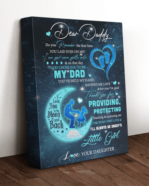 Fathers Day Canvas, Gifts For Dad, Dear Daddy, Thank You For Providing Protecting Canvas - Spreadstores