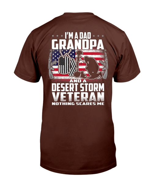Desert Storm Veteran Shirt I'm A Dad Grandpa - Veteran Nothing Scares T-Shirt - Spreadstores