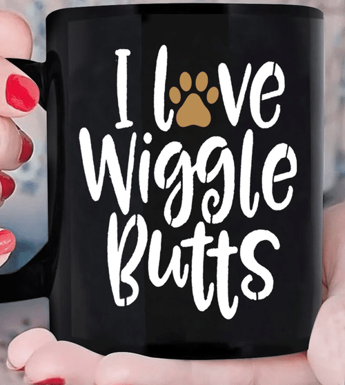 Dog Mugs, Wiggle Butts Dog Mugs, Gifts For Dog Lover, I love My Dog Funny Dog Mug - Spreadstores