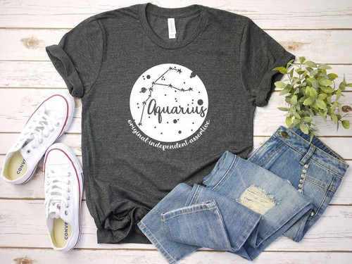 Funny Aquarius Shirt, Aquarius Zodiac Sign, Astrology Birthday Shirt, Gift For Aquarius V4 Unisex T-Shirt - Spreadstores