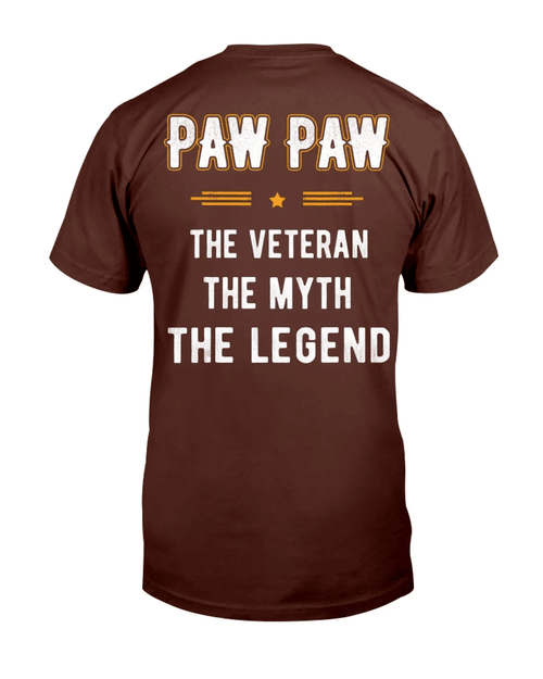 Fathers Day Shirt Paw Paw The Veteran Myth Legend Gifts T-Shirt - Spreadstores