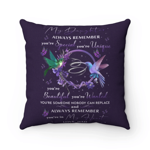 Daughter Pillow, Gift For Daughter From Dad, To My Daughter Always Remember You're Special Couple Bird Pillow - Spreadstores
