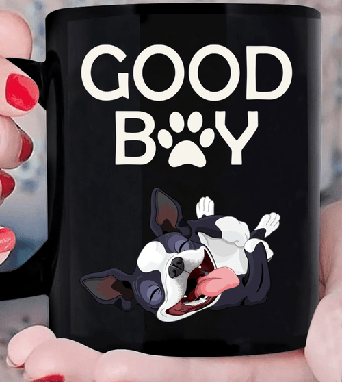 Dog Mugs, Boston Terrier Dog Mugs, Gifts For Dog Lover, Good Boy Funny Dog Mug - Spreadstores
