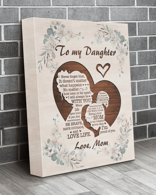 Daughter Canvas, Gift For Daughter, To My Daughter, Never Forget That It Doesn't Matter Canvas - Spreadstores