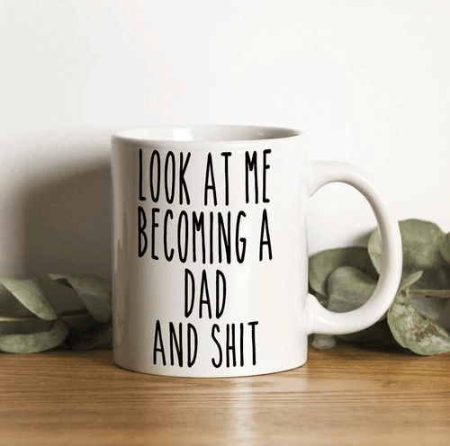 Future Dad Mug, First Father's Day, Gifts For Dad, Father's Day Gift Mug Idea, Look At Me Mug - Spreadstores