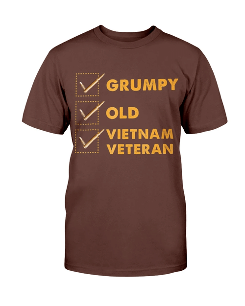 Funny Veteran Shirt Grumpy Old Vietnam Veteran T-Shirt - Spreadstores