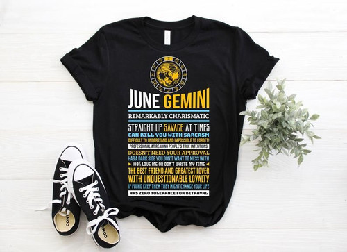 Gemini Unisex T-Shirt, Gemini Astrological Zodiac Sign Facts, Funny Horoscope Astrology V2, Birthday Gift T-Shirt - Spreadstores