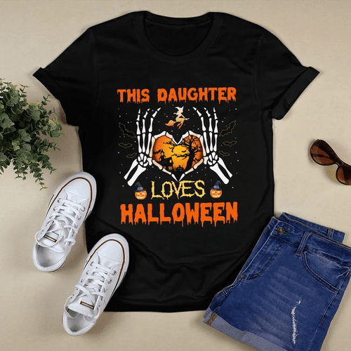 Halloween Shirt, Halloween Gift Idea, This Daughter Loves Halloween T-Shirt KM0609 - Spreadstores