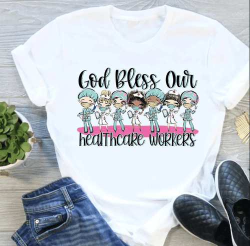 God Bless Our Healthcare Workers T-Shirt - Spreadstores