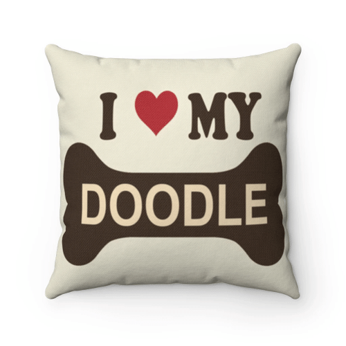 Golden Doodle Pillow, Gift For Golden Doodle Lovers, I Love Golden Doodle Pillow - Spreadstores