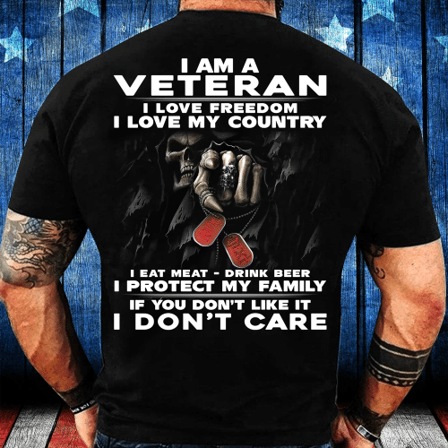 I Am A Veteran I Love Freedom I Love My Country T-Shirt - Spreadstores
