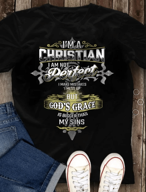 Happy Easter, Gift For Dad, Christian Gift Idea, Unisex T-Shirt, I'm A Christian I Am Not Perfect T-Shirt - Spreadstores