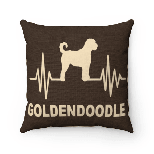 Golden Doodle Pillow, Gift For Golden Doodle Lovers, Cute Doodle Pillow - Spreadstores