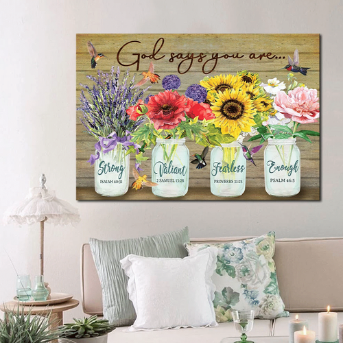 Hummingbirds God Says You Are Poster, Home Wall Decor - Spreadstores