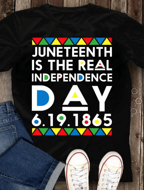Independence Day Gift, Retro Juneteenth Is The Real Independence Day 6-19-1865 T-Shirt - Spreadstores