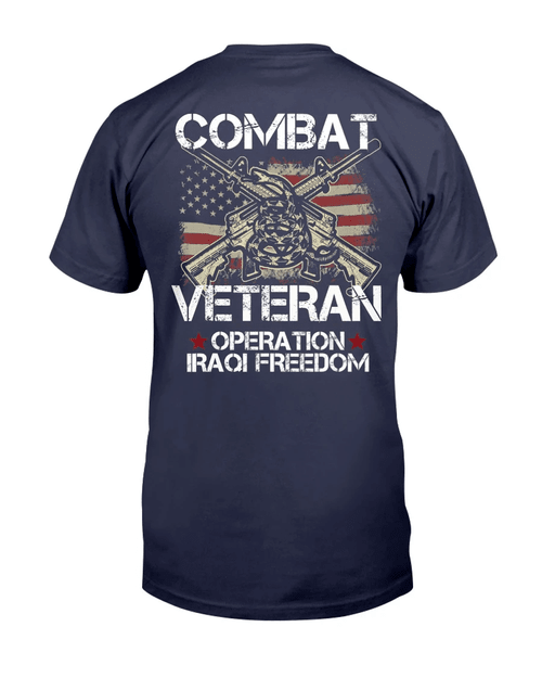 Iraq Veteran Shirt Freedom Military USA American Flag T-Shirt - Spreadstores