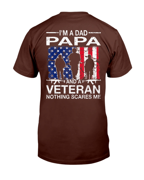 I'm A Dad Papa And A Veteran T-Shirt For Dad T-Shirt - Spreadstores