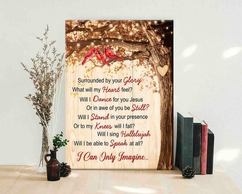 Jesus Christian Bible Surrounded By Your Glory Canvas, I Can Only Imagine Canvas, Catholic Home Decor - Spreadstores