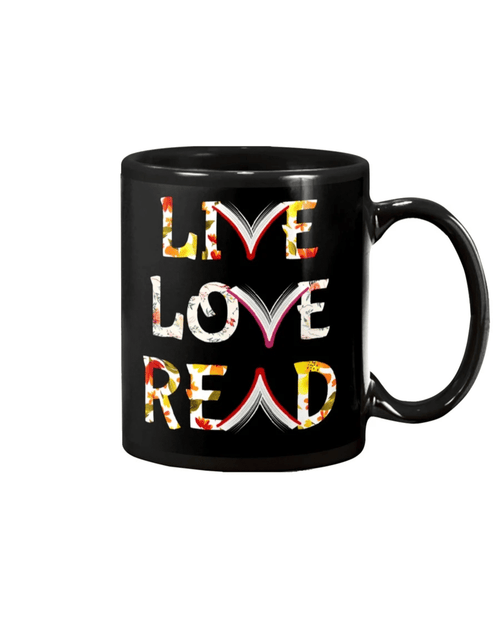 Live Love Read Black Mug - Spreadstores