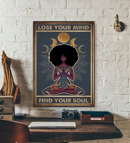 Lose Your Mind Find Your Soul, Vintage Hippie Love Yoga Matte Canvas - Spreadstores