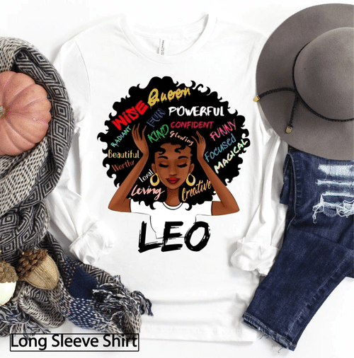 Leo Zodiac Long Sleeve, Leo Woman Graphic, Birthday Gift Idea For Her, Birthday Gift V2 Unisex Long Sleeve - Spreadstores