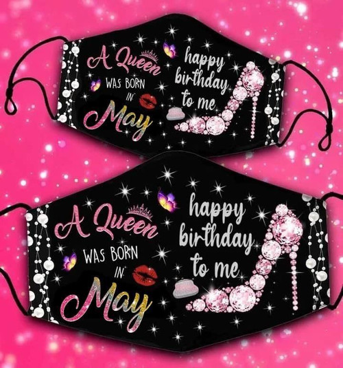 May Girl Mask, Gift For Birthday, Gift For May's Girl, A Queen Was Born In May, May Queen Face Mask - Spreadstores