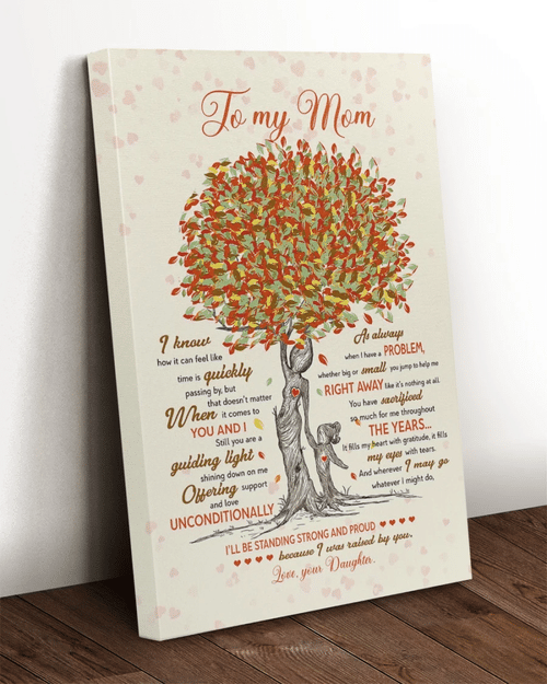 Mom Canvas, Mother's Day Gift, To My Mom I Know How It Can Feel Like Time Is Quickly, You Are A Guiding Light Canvas - Spreadstores