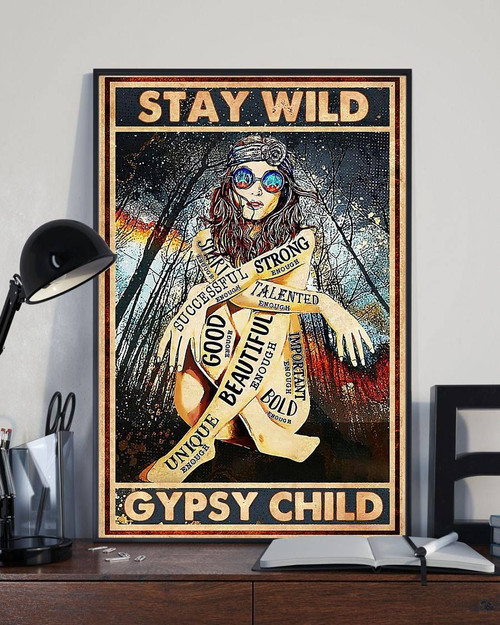 Stay Wild Beautiful Strong Successful Enough, Gypsy Child Matte Canvas - Spreadstores