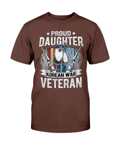 Proud Daughter Of A Korean War Veteran Military Family Gift T-Shirt - Spreadstores